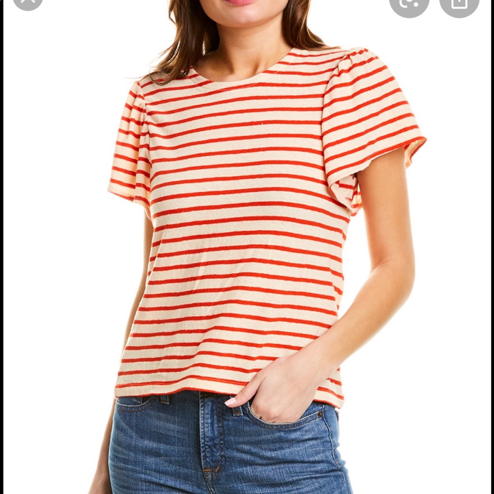 NWT. Madewell flutter sleeve t shirt. Small